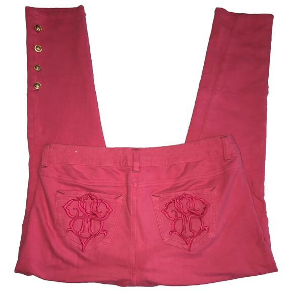 SouthPole Pink Stretchy Gold Button Accent Leggings Size 16 - Picture 4 of 4